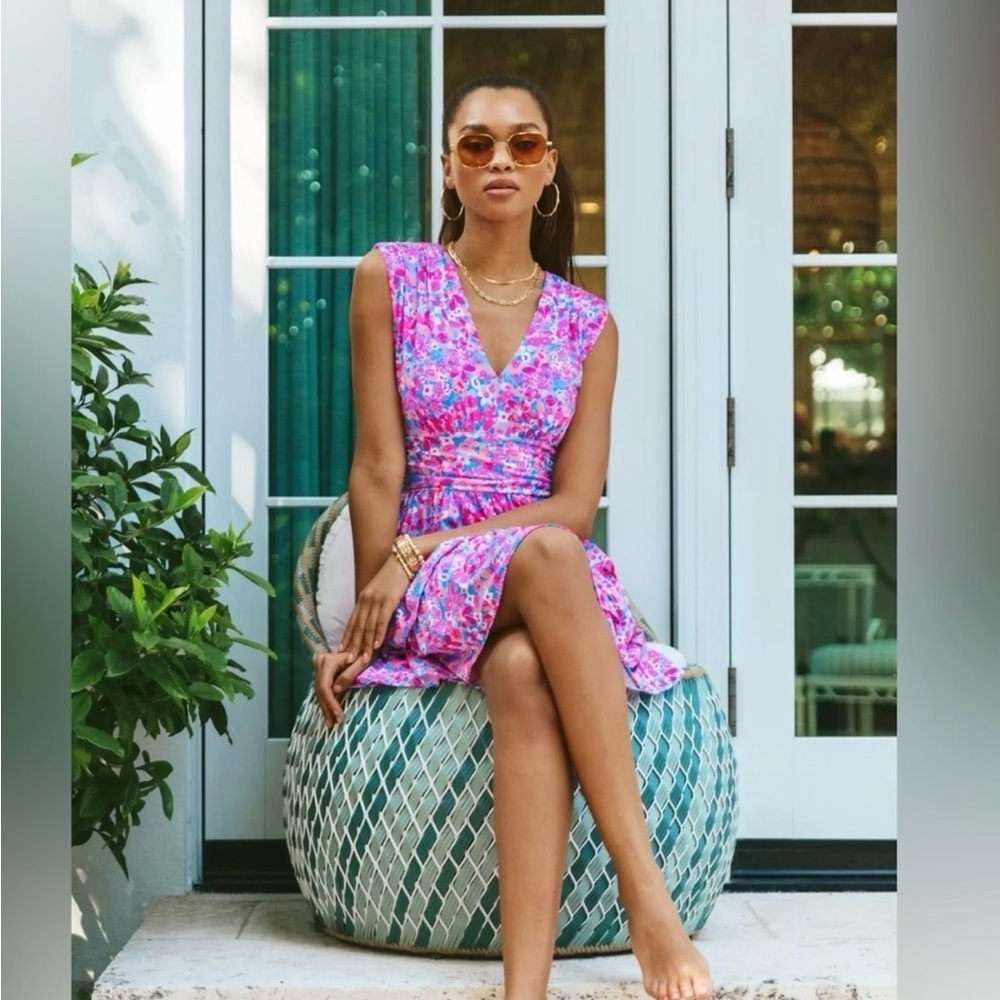 Lilly Pulitzer Purple Pink Halter Mini Dress - Picture 2 of 12